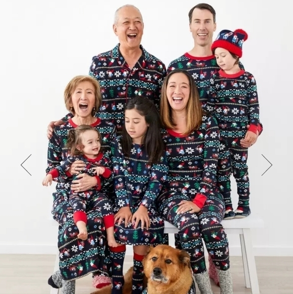 NEW Hanna Andersson Women's Gnome Holiday Print Scoopneck Sz M Pajama Top - Picture 4 of 6